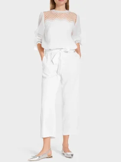 Marc Cain Hosen-MODELL WASHINGTON „RETHINK TOGETHER“ white