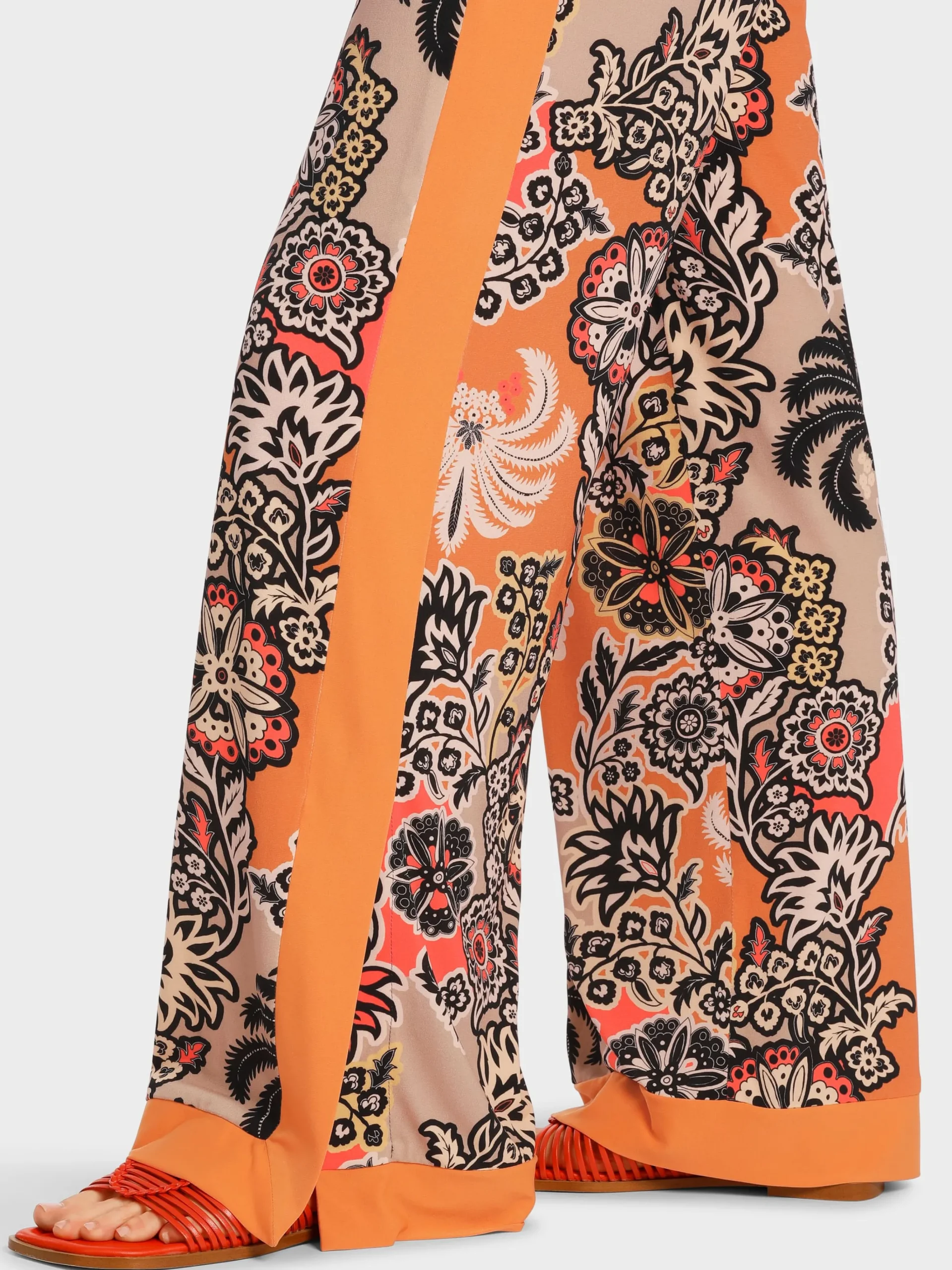 Marc Cain Hosen-MODELL WEDI – PALAZZOHOSE MIT GALON bright ochre