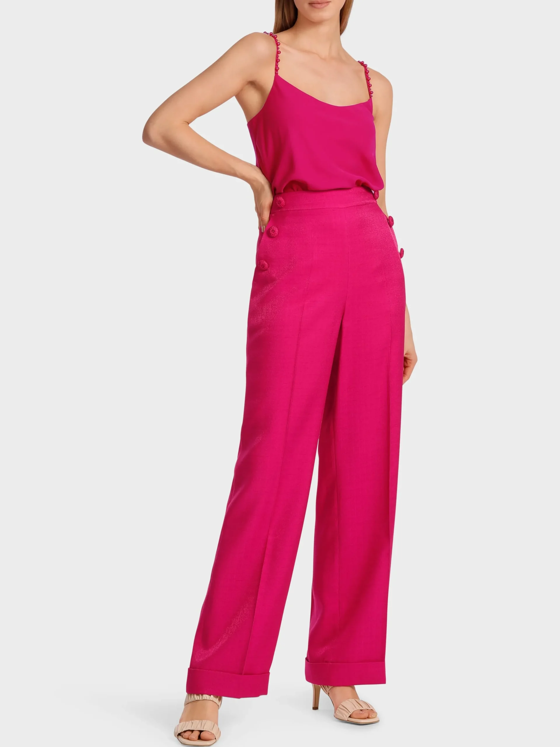 Marc Cain Hosen|Hosenanzüge-MODELL WHEATEN - ELEGANTE HOSE deep fuchsia