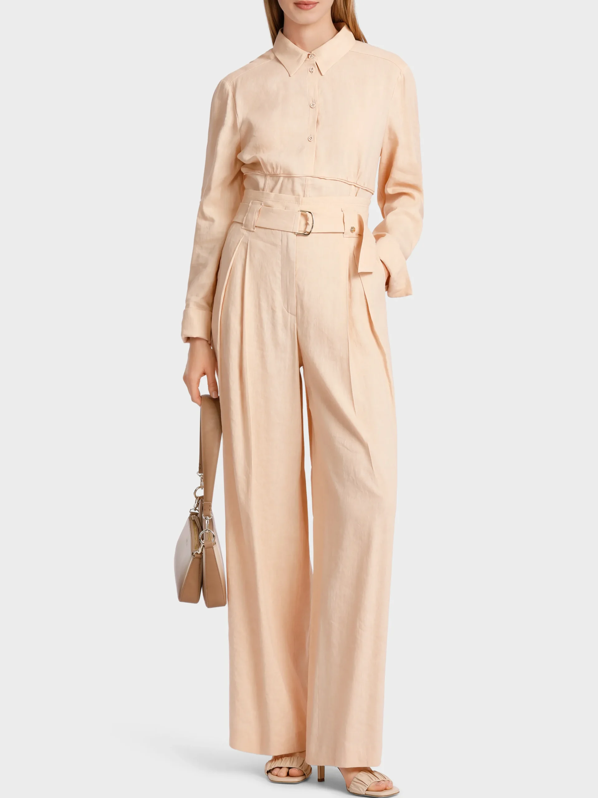 Marc Cain Hosen|Hosenanzüge-MODELL WICHITA – HOSE IM PAPERBAG-STYLE soft rose