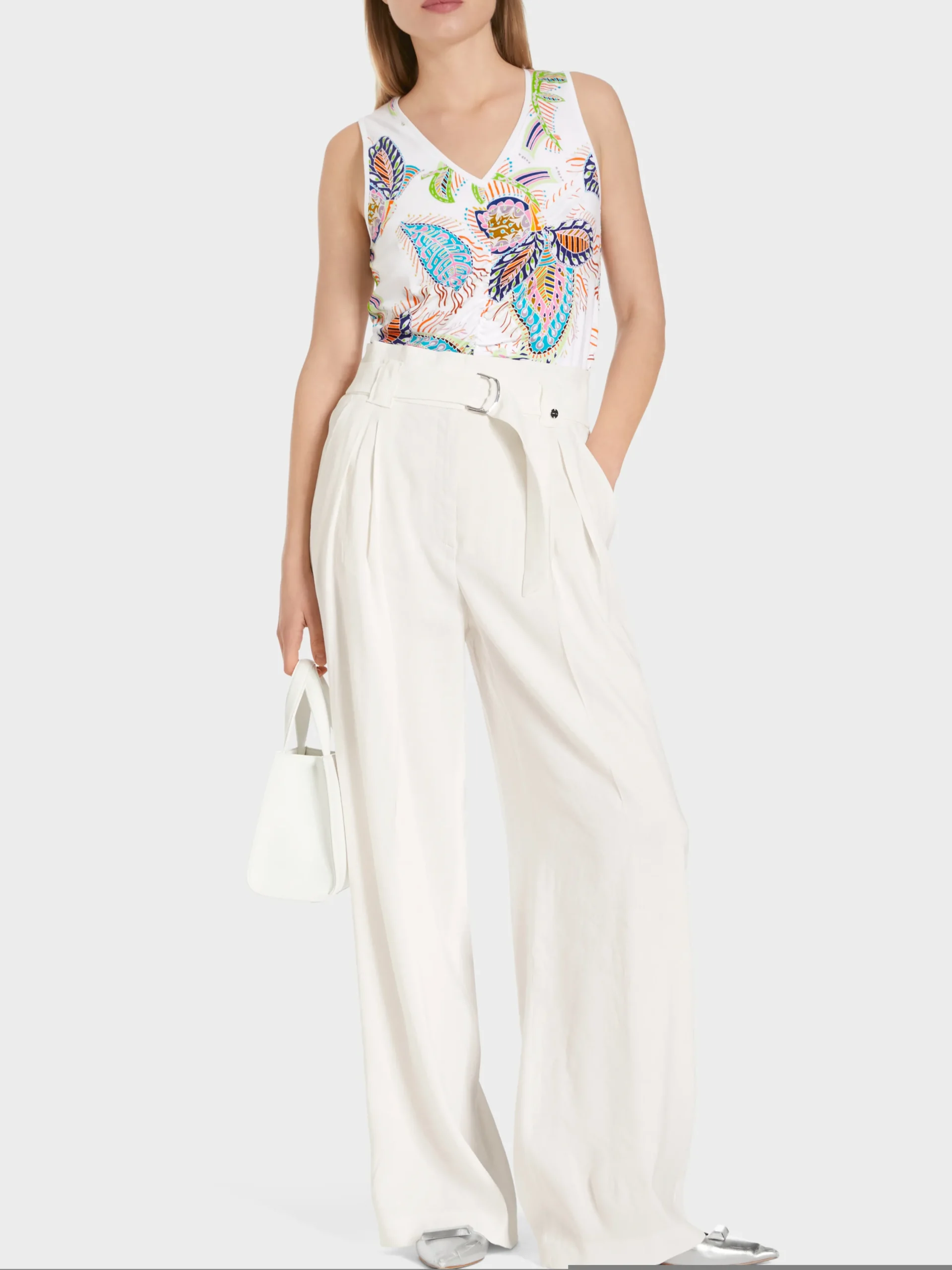 Marc Cain Hosen-MODELL WICHITA – HOSE IM PAPERBAG-STYLE off-white