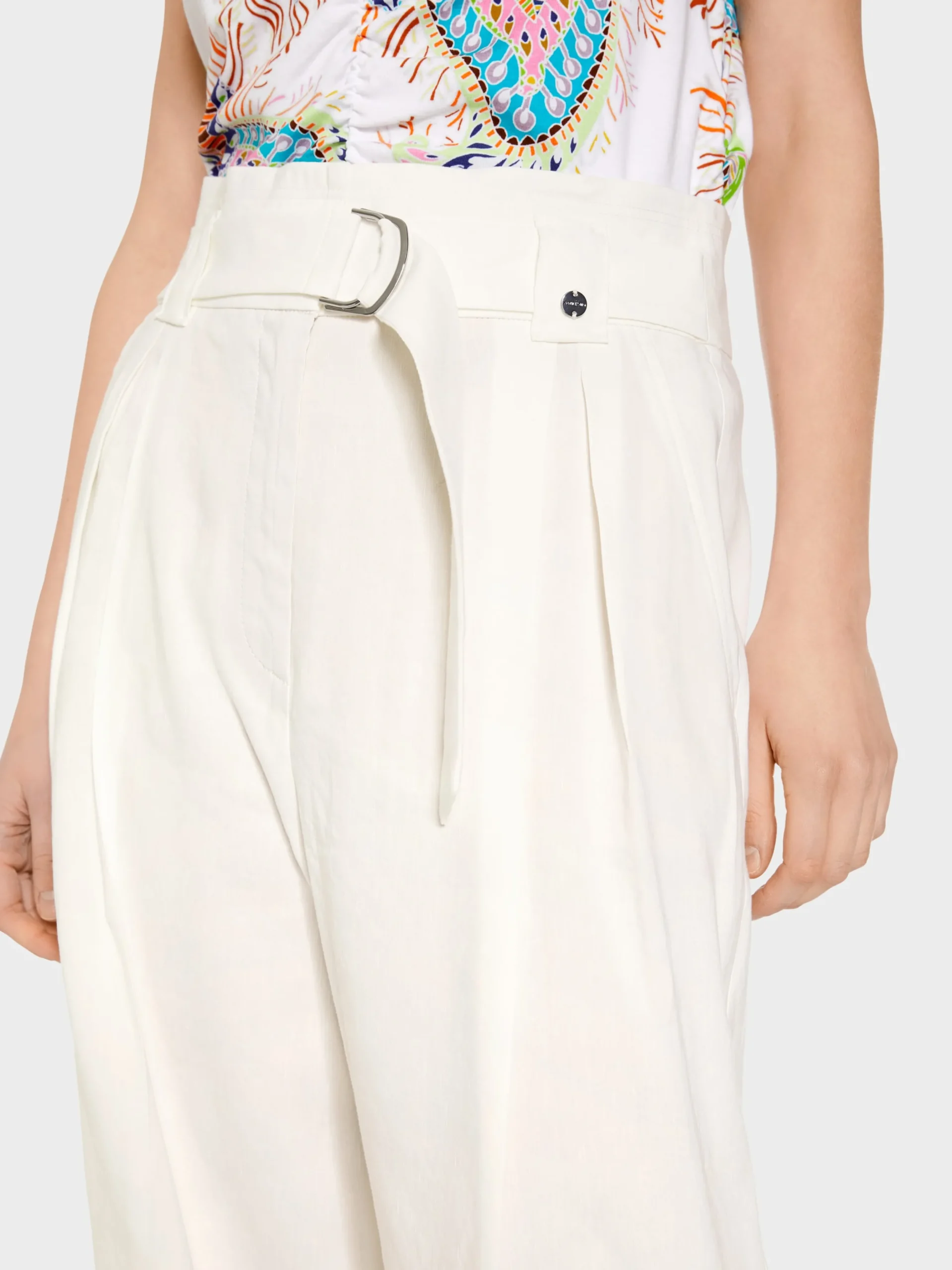 Marc Cain Hosen-MODELL WICHITA – HOSE IM PAPERBAG-STYLE off-white
