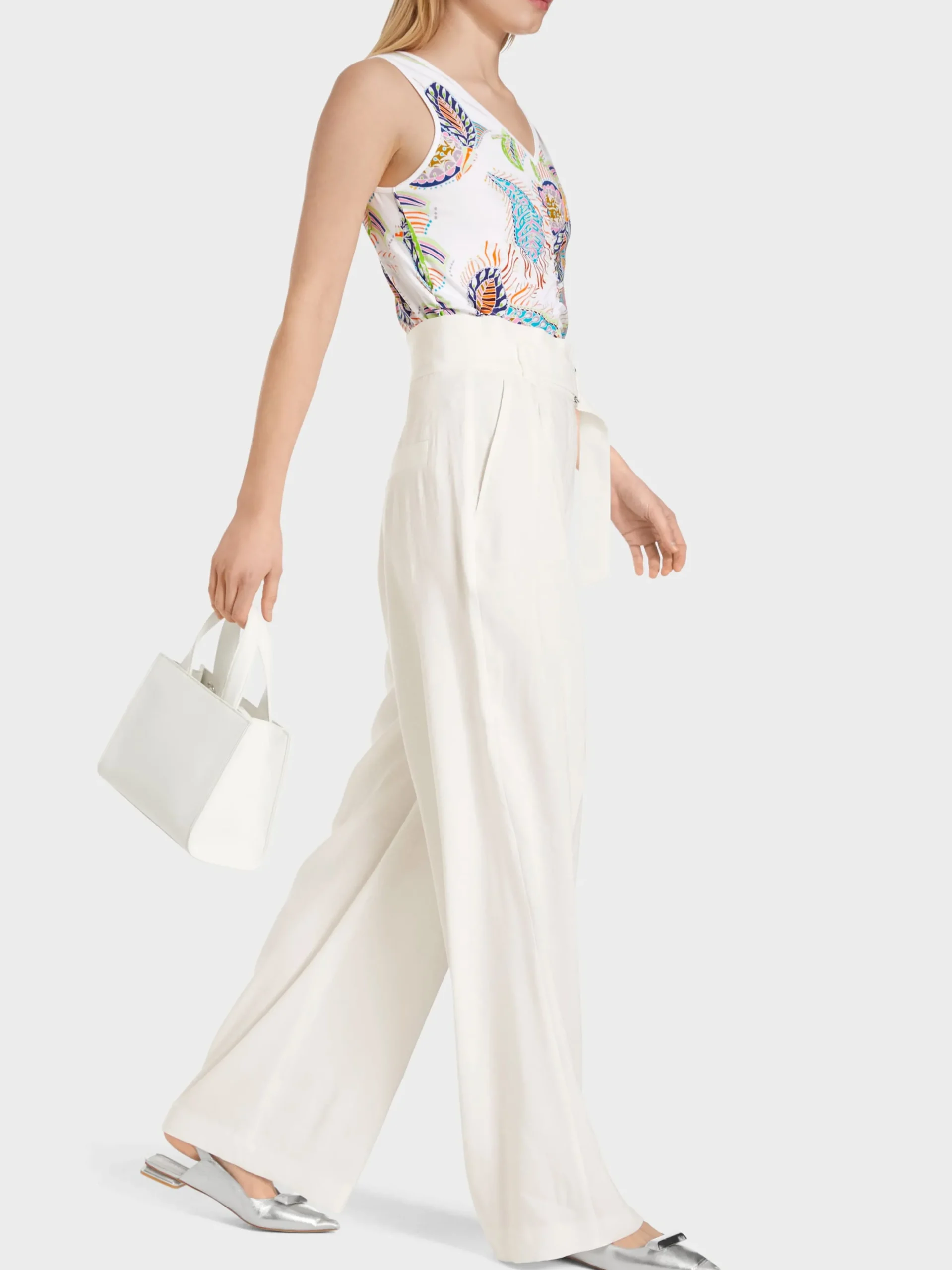 Marc Cain Hosen-MODELL WICHITA – HOSE IM PAPERBAG-STYLE off-white