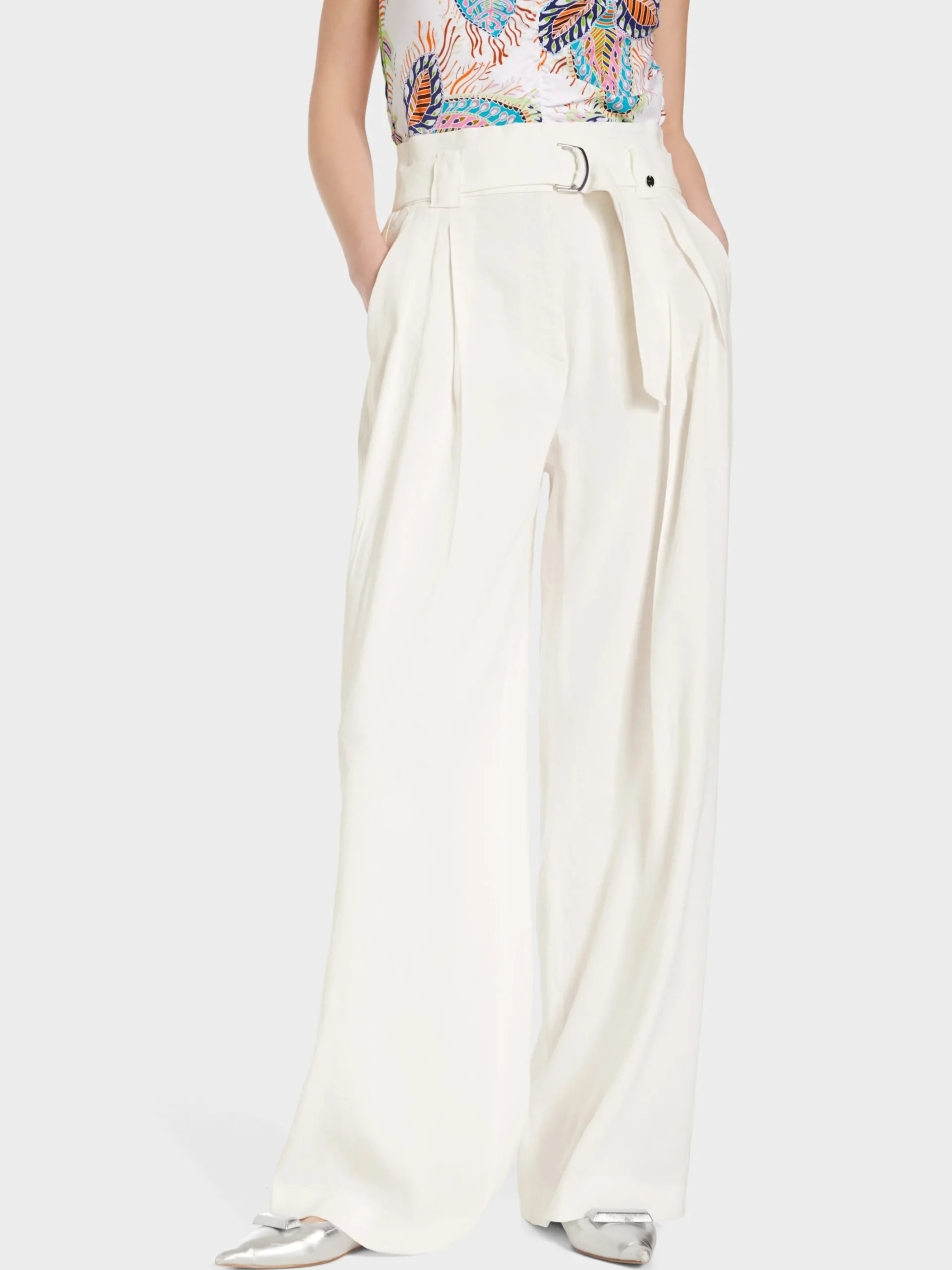 Marc Cain Hosen-MODELL WICHITA – HOSE IM PAPERBAG-STYLE off-white
