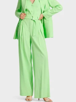 Marc Cain Hosen|Hosenanzüge-MODELL WICHITA – HOSE IM PAPERBAG-STYLE light apple green