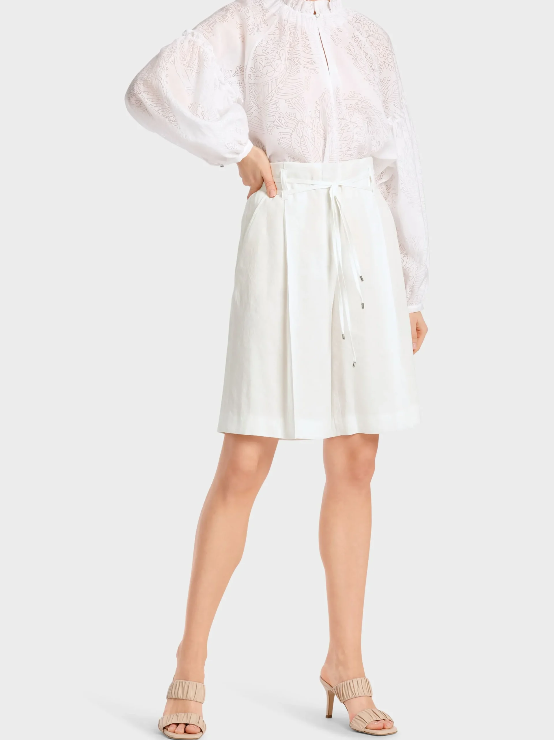 Marc Cain Hosen-MODELL WICHITA – HOSE IM PAPERBAG-STYLE off-white