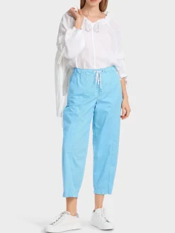 Marc Cain Hosen|Hosenanzüge-MODELL WIDNES IN LIGHT COTTON light turquoise