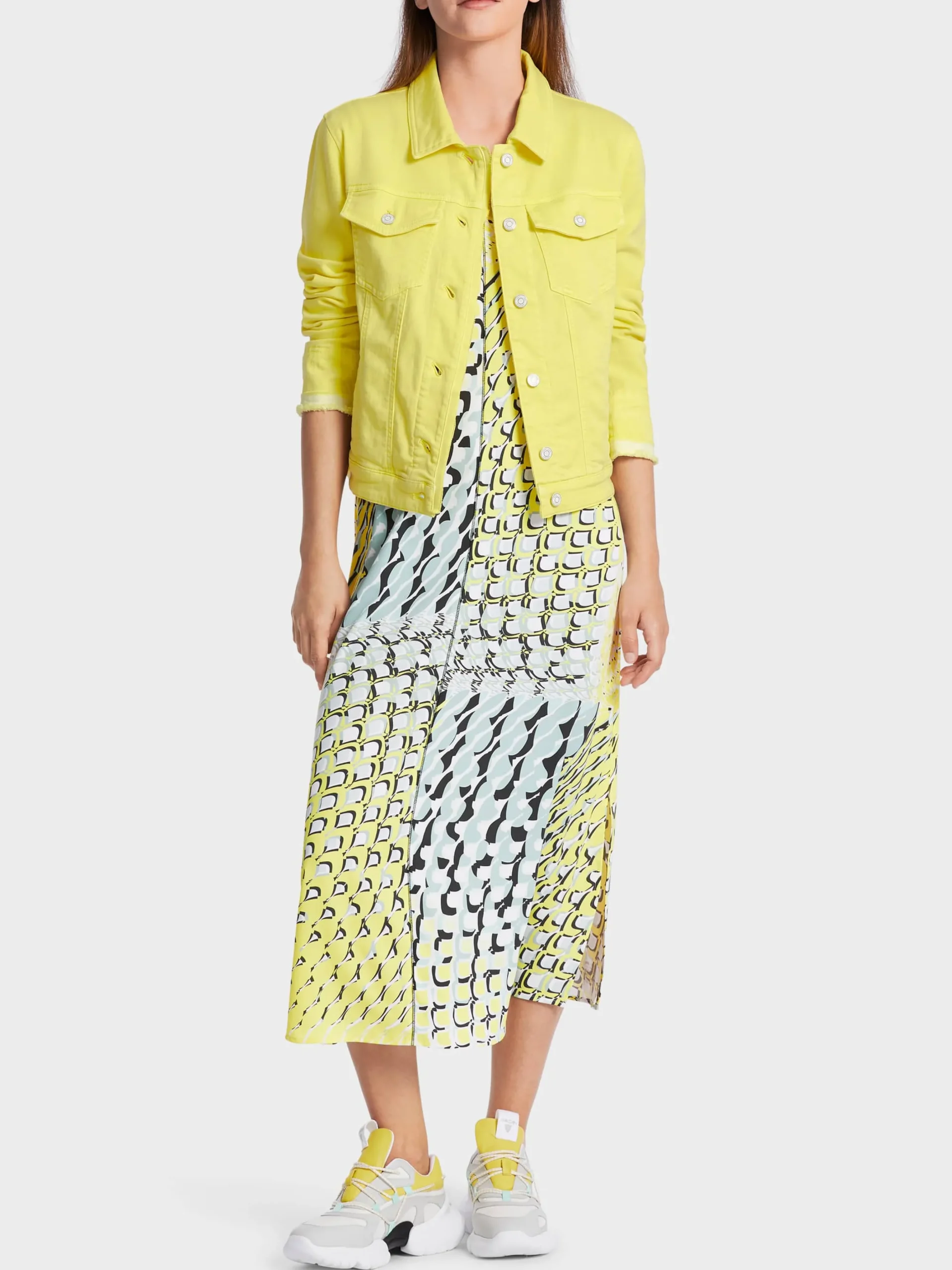 Marc Cain Jacken-MODISCHE JEANSJACKE "RETHINK TOGETHER" soft limeade