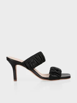 Marc Cain Schuhe-MULES MIT GESMOKTEN RIEMEN black