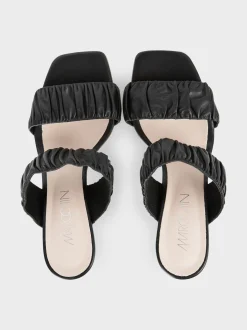 Marc Cain Schuhe-MULES MIT GESMOKTEN RIEMEN black