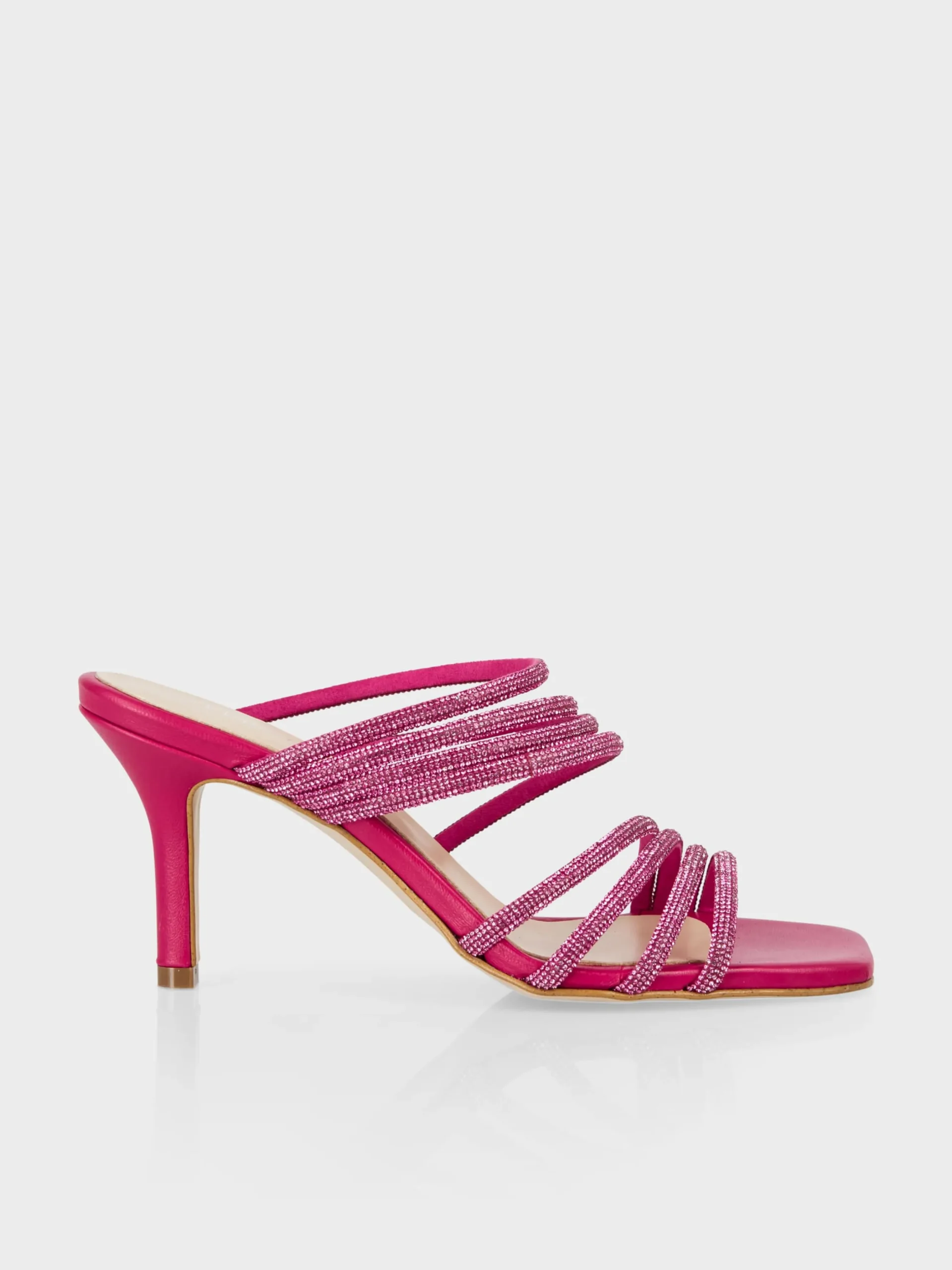 Marc Cain Schuhe-MULES MIT GLITZERRIEMEN deep fuchsia