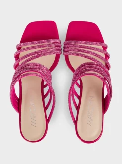 Marc Cain Schuhe-MULES MIT GLITZERRIEMEN deep fuchsia