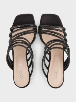 Marc Cain Schuhe-MULES MIT GLITZERRIEMEN black
