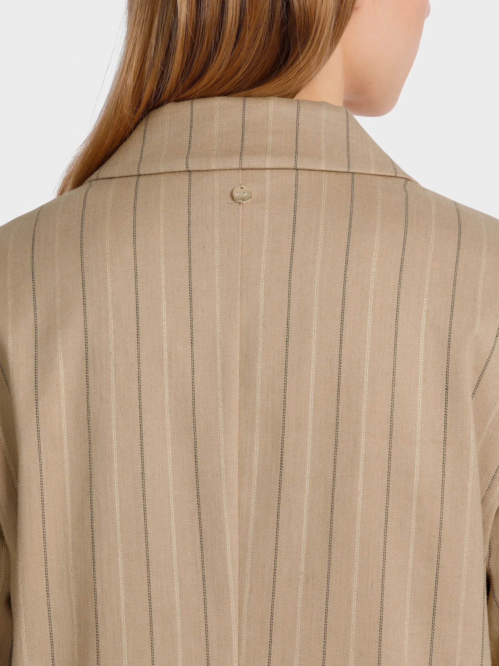 Marc Cain Blazer|Hosenanzüge-NADELSTREIF-BLAZER MIT GLITZEREFFEKT deep sand