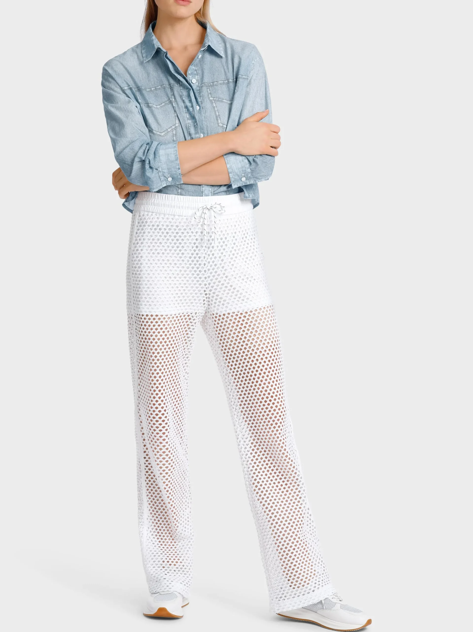 Marc Cain Hosen-NETZHOSE MODELL WELBY white