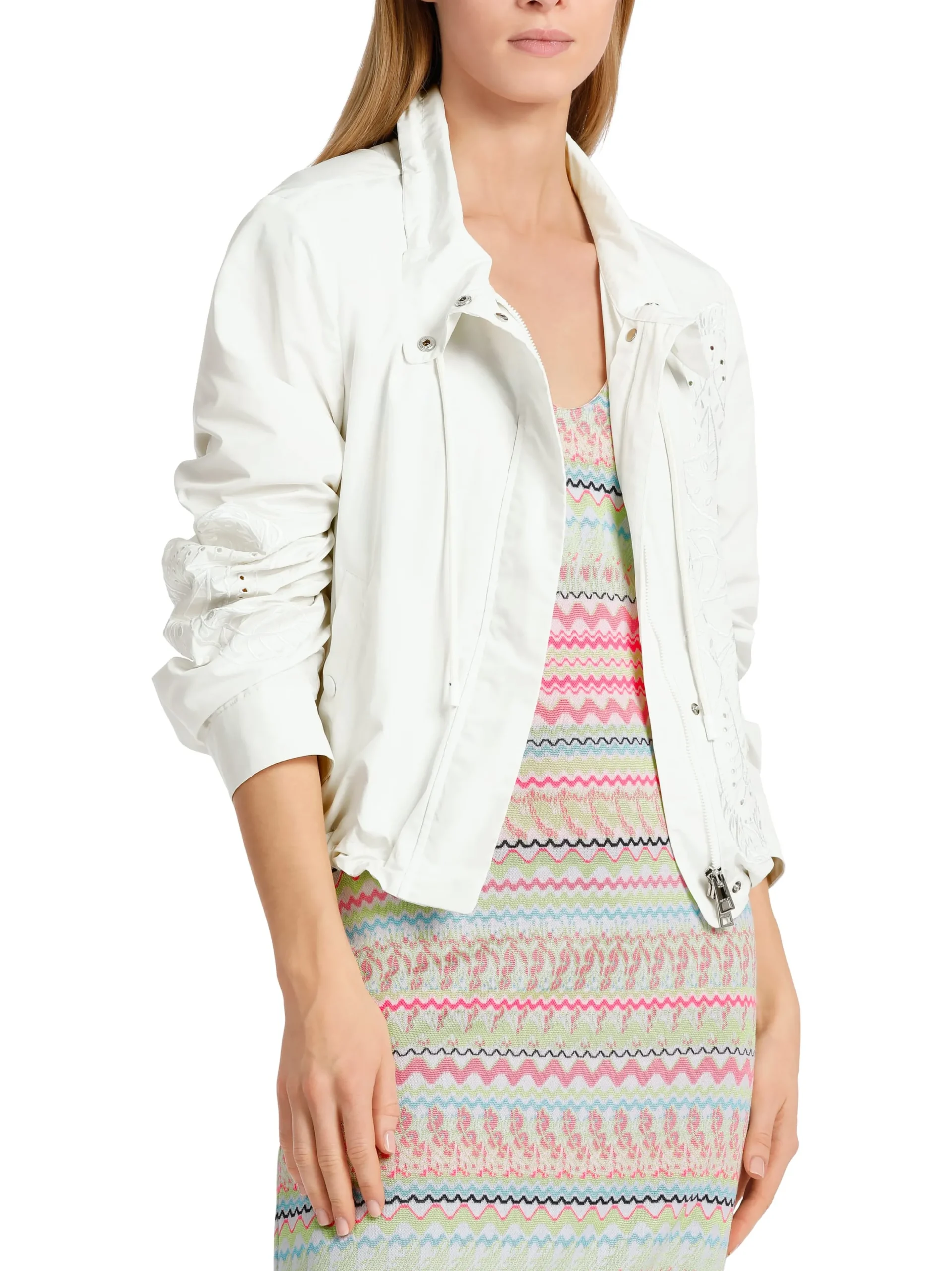 Marc Cain Mäntel & Outdoorjacken-OUTDOORJACKE MIT STICKEREI off-white