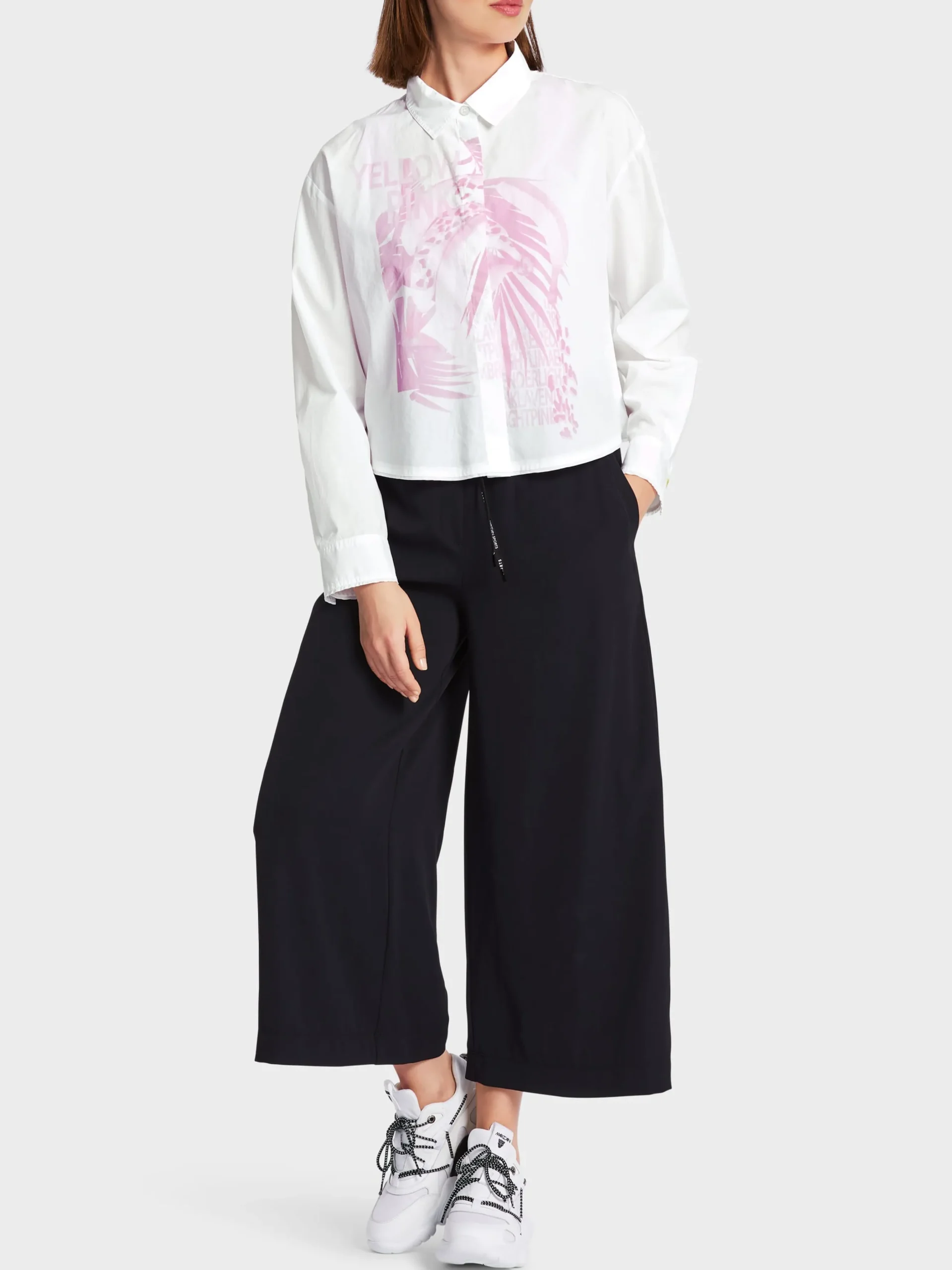 Marc Cain Blusen & Tuniken-OVERSIZED BLUSE "RETHINK TOGETHER" white