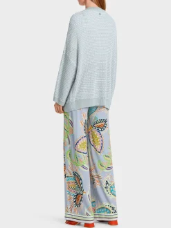 Marc Cain Jacken|Strick-OVERSIZED CARDIGAN KNITTED IN GERMANY smoky ice new