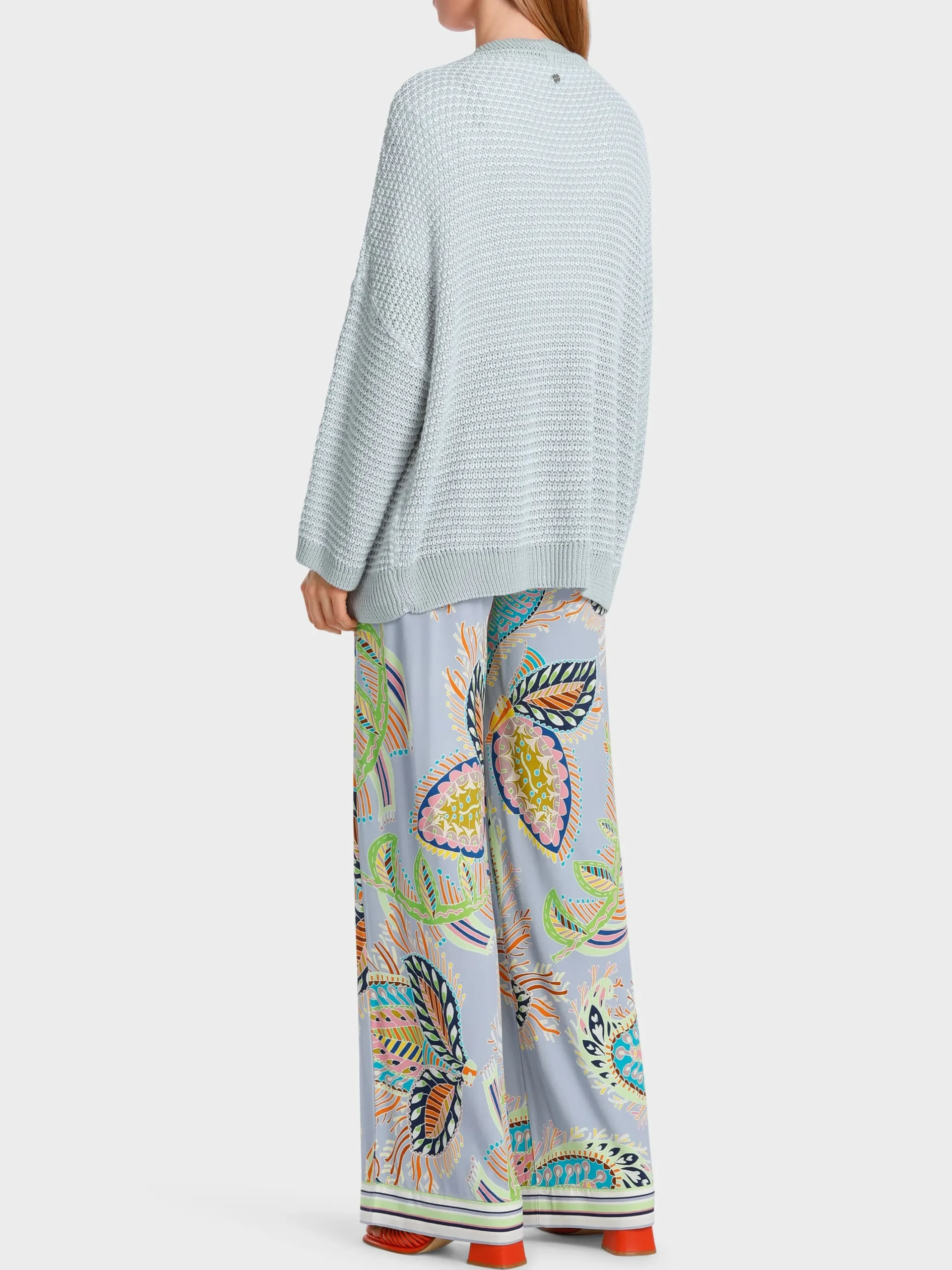 Marc Cain Jacken|Strick-OVERSIZED CARDIGAN KNITTED IN GERMANY smoky ice new
