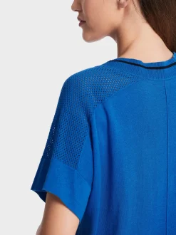 Marc Cain Pullover & Sweatshirts|Strick-OVERSIZED SWEATER AUS FEINSTRICK bright royal blue