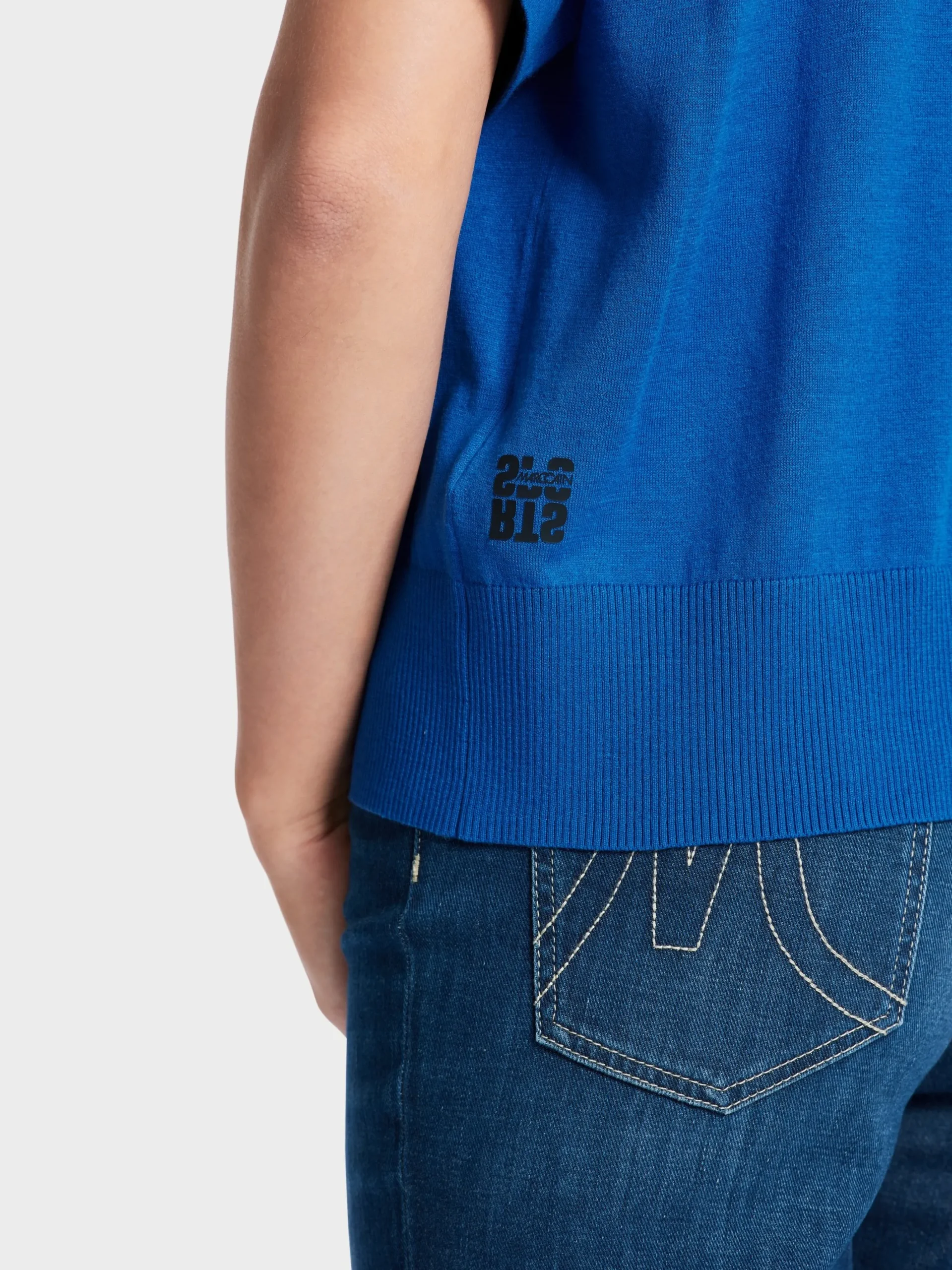 Marc Cain Pullover & Sweatshirts|Strick-OVERSIZED SWEATER AUS FEINSTRICK bright royal blue