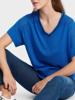 Marc Cain Pullover & Sweatshirts|Strick-OVERSIZED SWEATER AUS FEINSTRICK bright royal blue