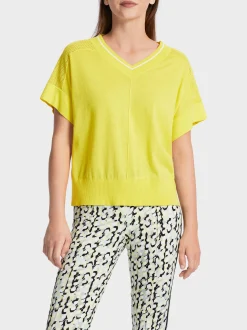 Marc Cain Pullover & Sweatshirts|Strick-OVERSIZED SWEATER AUS FEINSTRICK soft limeade