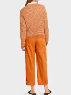 Marc Cain Pullover & Sweatshirts|Strick-OVERSIZED SWEATER MIT V-AUSSCHNITT bright ochre
