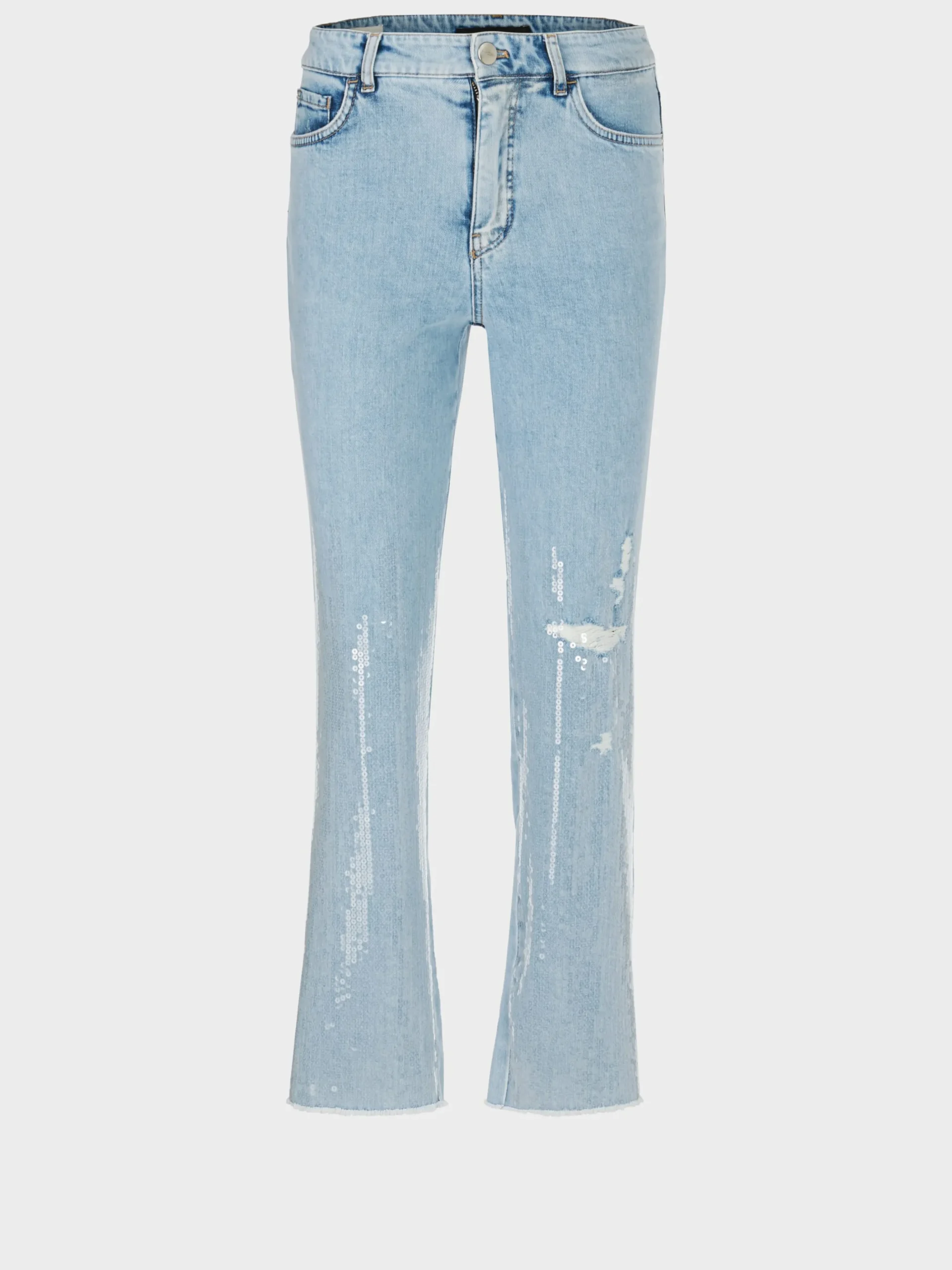Marc Cain Jeans-PAILLETTEN-HOSE FYLIE "RETHINK TOGETHER" baby blue