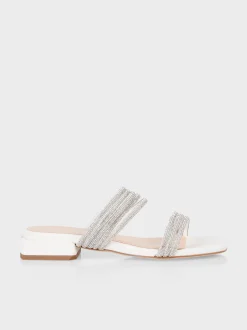 Marc Cain Schuhe-PANTOLETTEN MIT FLACHEM BLOCKABSATZ white