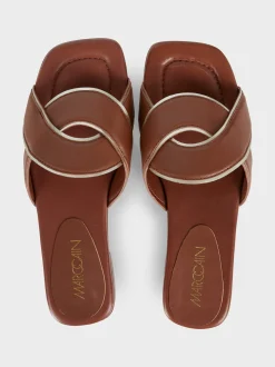 Marc Cain Schuhe-PANTOLETTEN MIT FLECHTRIEMEN bright ochre