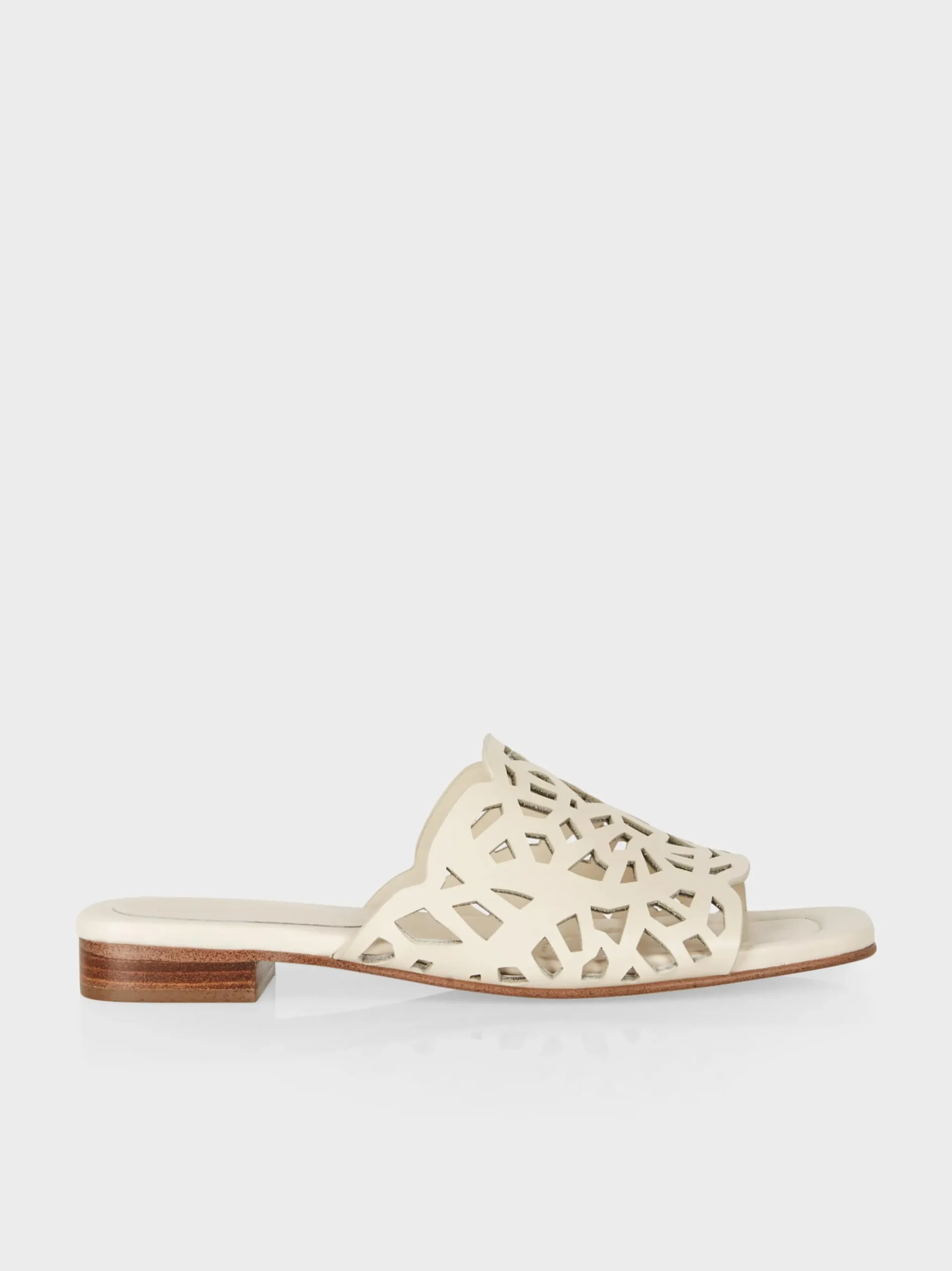 Marc Cain Schuhe-PANTOLETTEN MIT GEFLOCHTENEM RIEMEN white