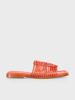 Marc Cain Schuhe-PANTOLETTEN MIT SCHMALEN RIEMCHEN bright tomato