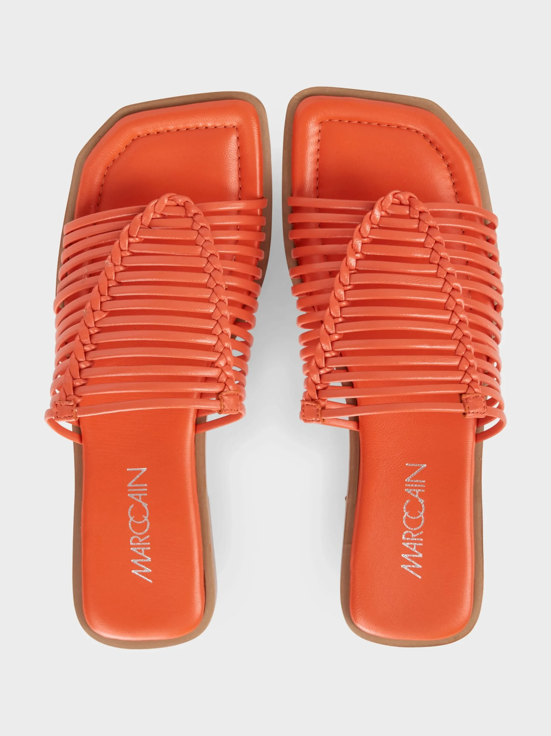 Marc Cain Schuhe-PANTOLETTEN MIT SCHMALEN RIEMCHEN bright tomato