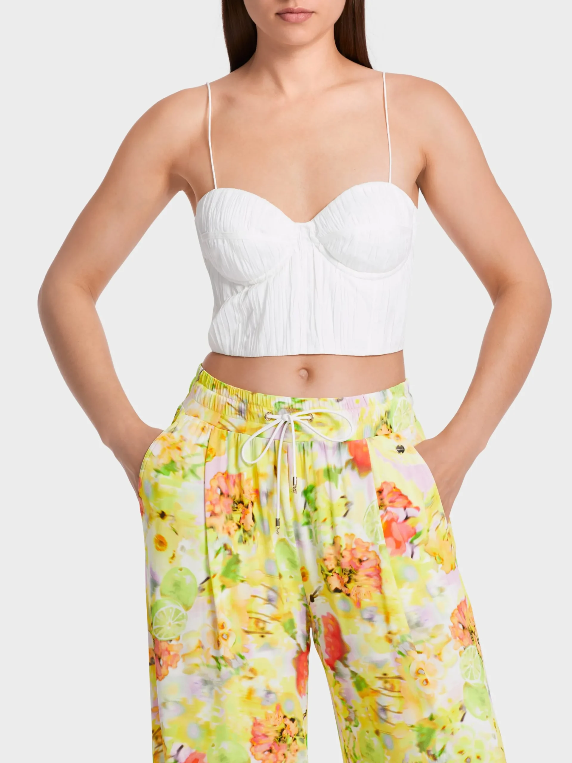 Marc Cain Shirts & Tops-PLISSIERTES BUSTIER off-white