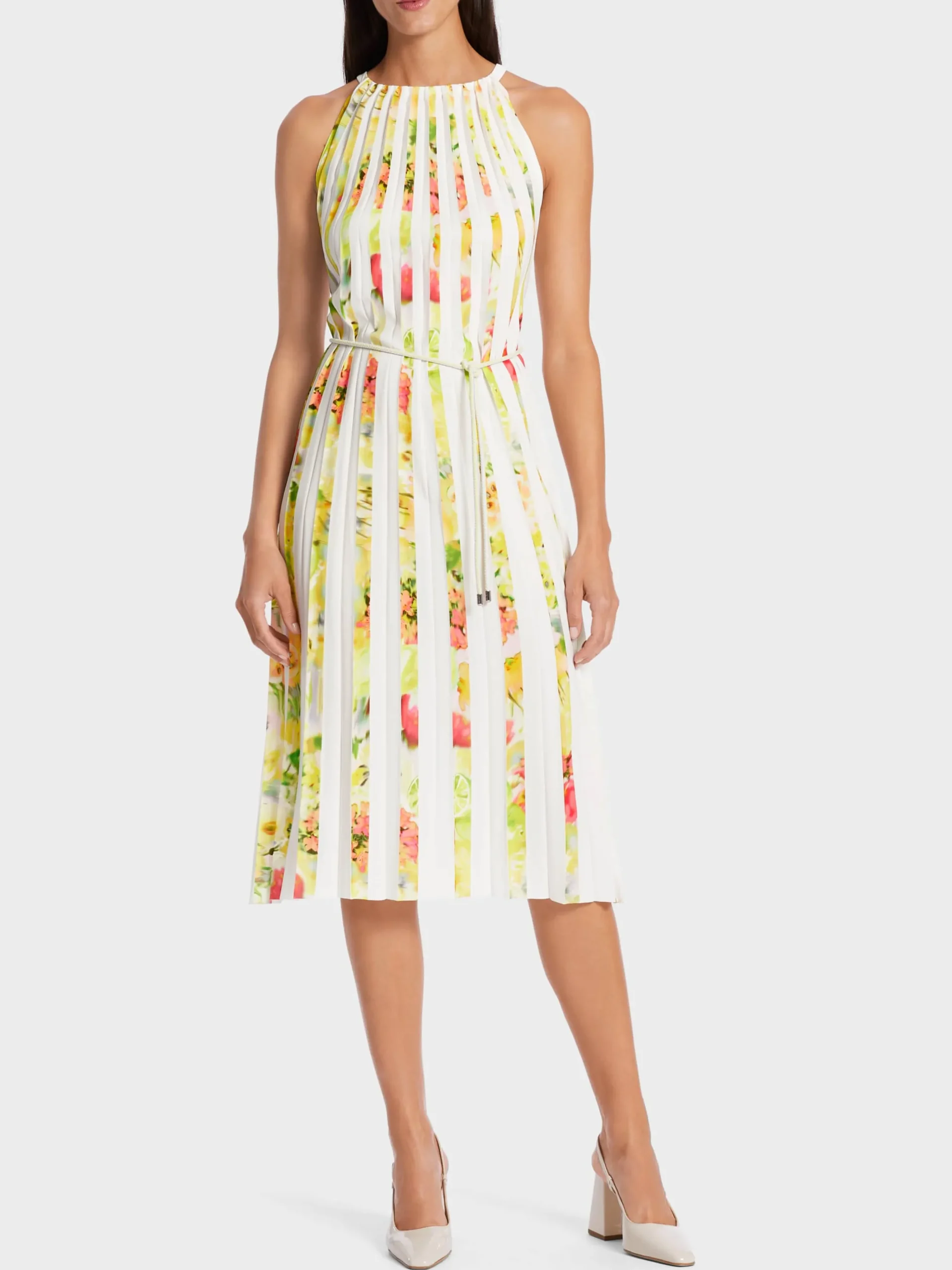 Marc Cain Kleider-PLISSIERTES KLEID pale lemon