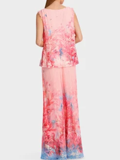 Marc Cain Shirts & Tops-PLISSIERTES TOP MIT UNTERWASSERPRINT soft seashell
