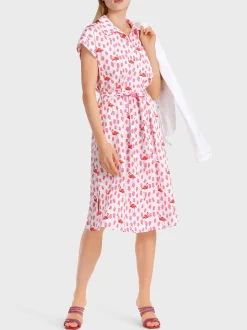 Marc Cain Kleider-POLOKLEID MIT FLAMINGOPRINT lip gloss