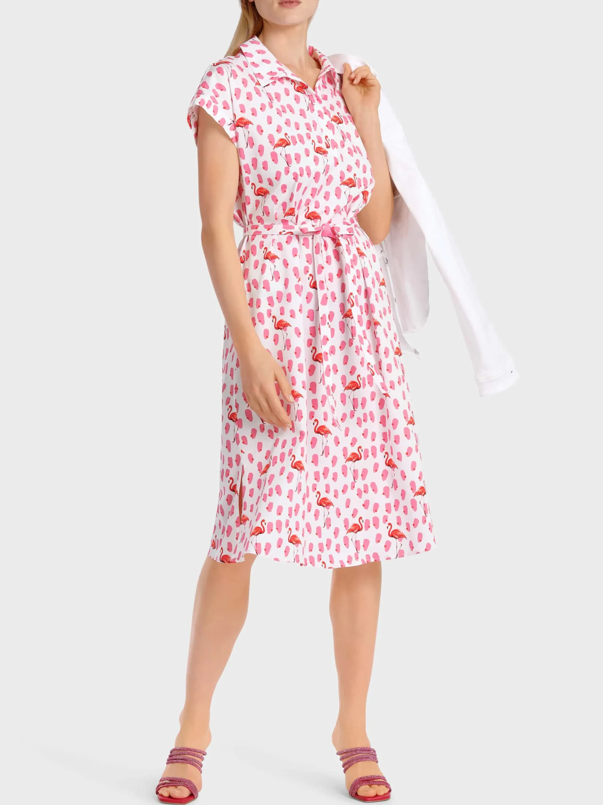 Marc Cain Kleider-POLOKLEID MIT FLAMINGOPRINT lip gloss
