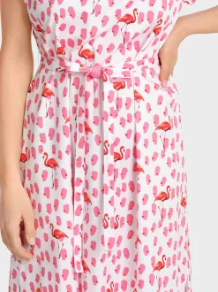 Marc Cain Kleider-POLOKLEID MIT FLAMINGOPRINT lip gloss