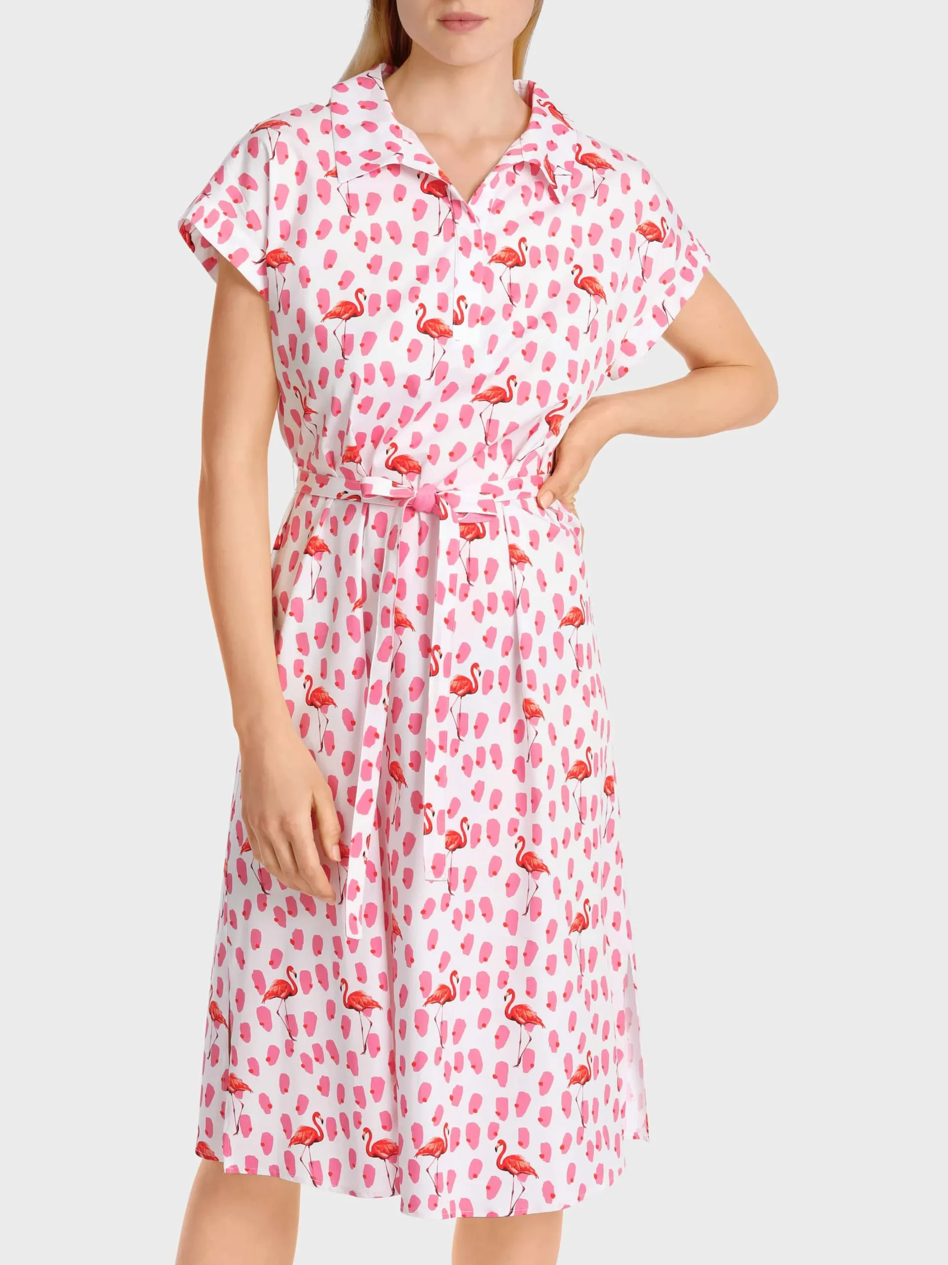 Marc Cain Kleider-POLOKLEID MIT FLAMINGOPRINT lip gloss