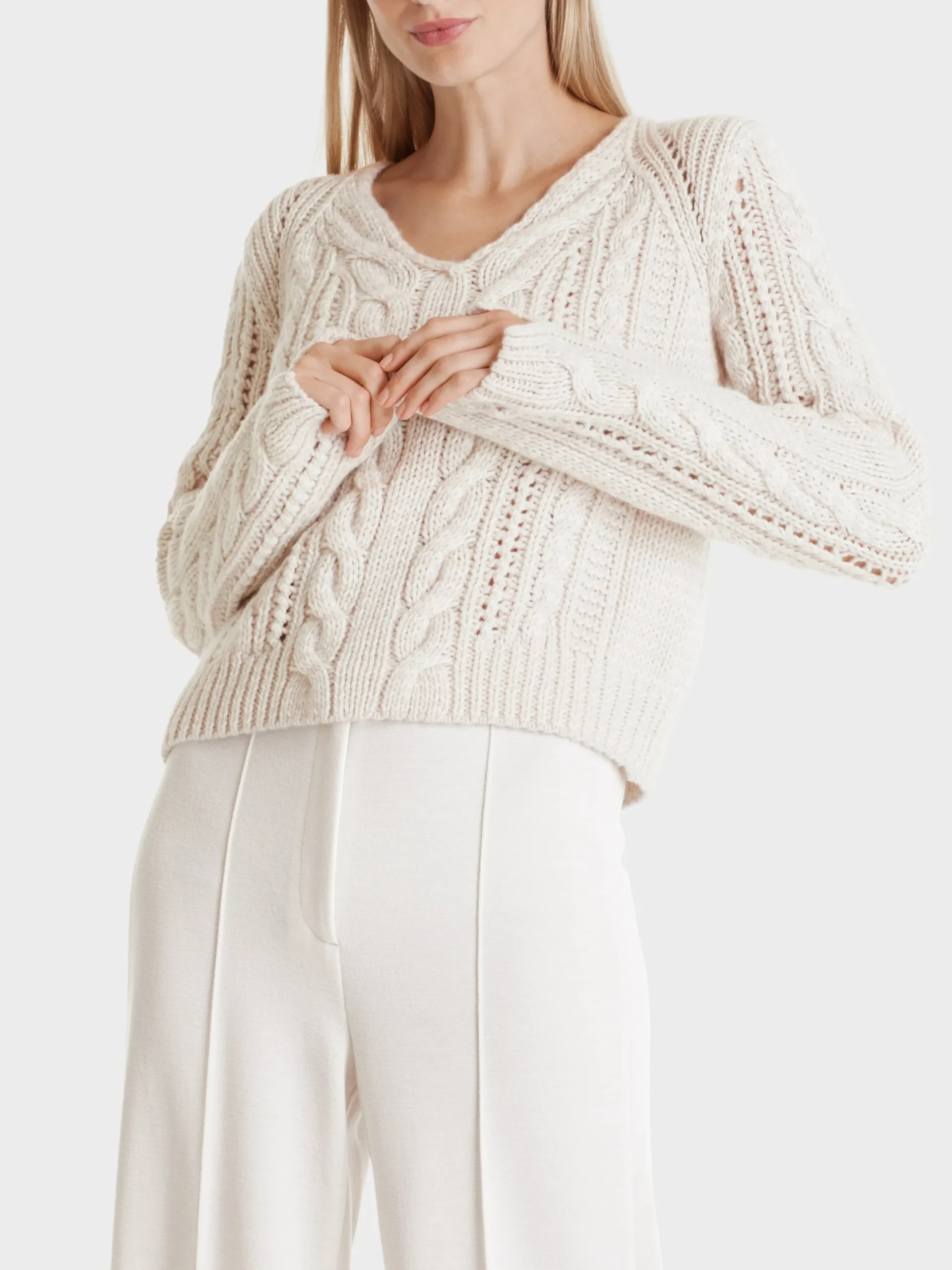 Marc Cain Strick|Pullover & Sweatshirts-PULLOVER KNITTED IN GERMANY smoke