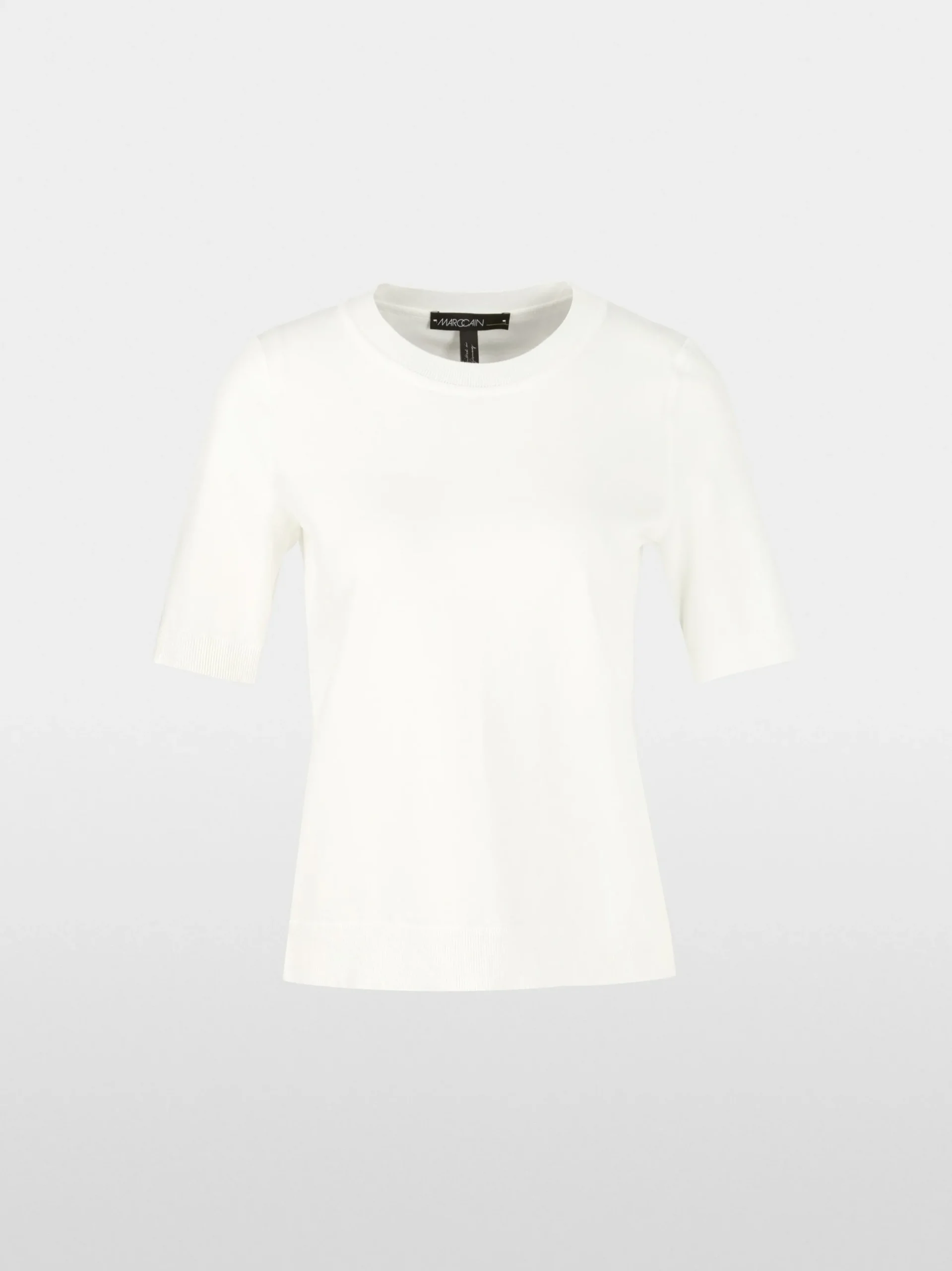 Marc Cain Strick-PULLOVER "RETHINK TOGETHER" off-white