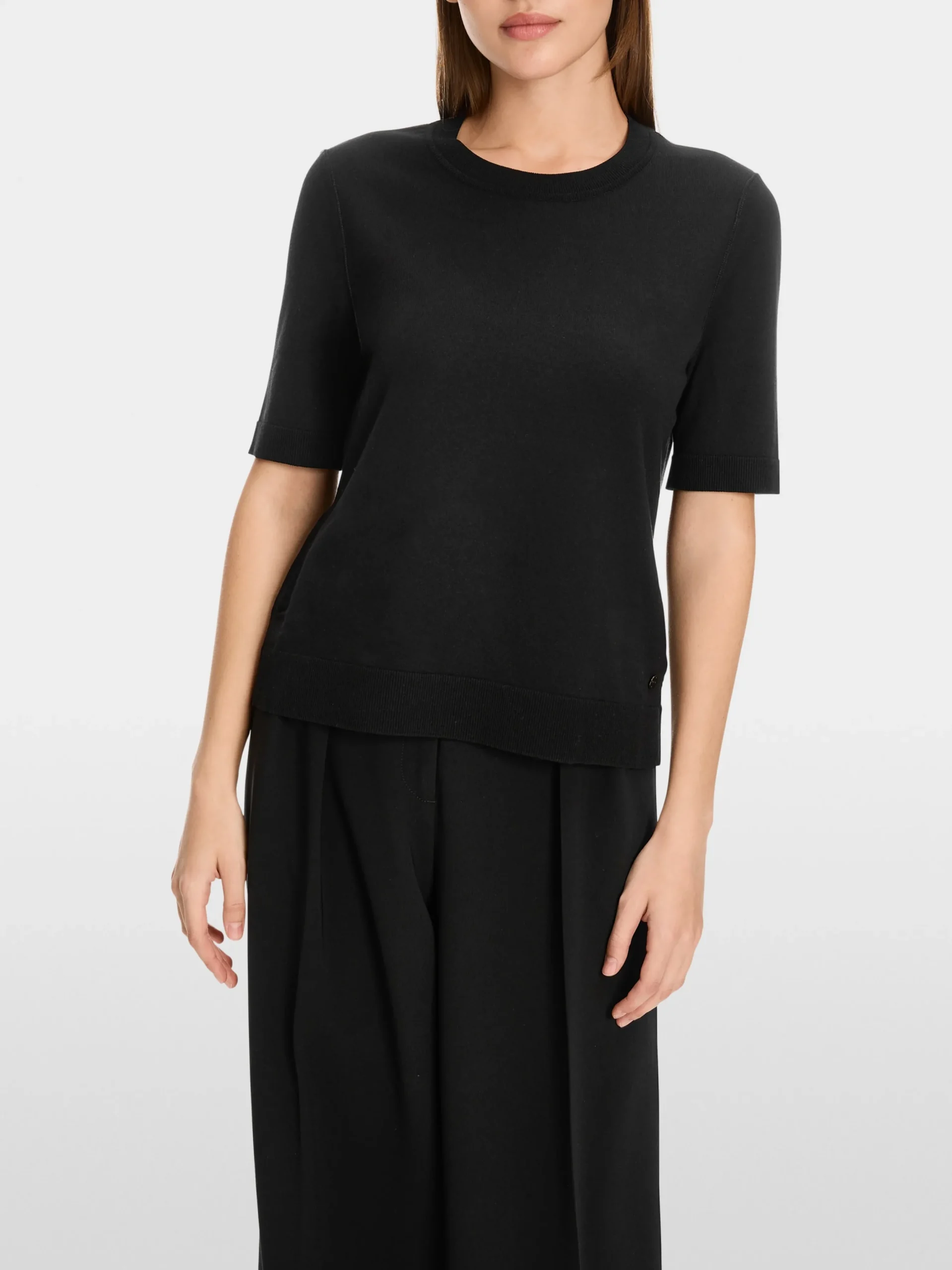 Marc Cain Strick-PULLOVER "RETHINK TOGETHER" black