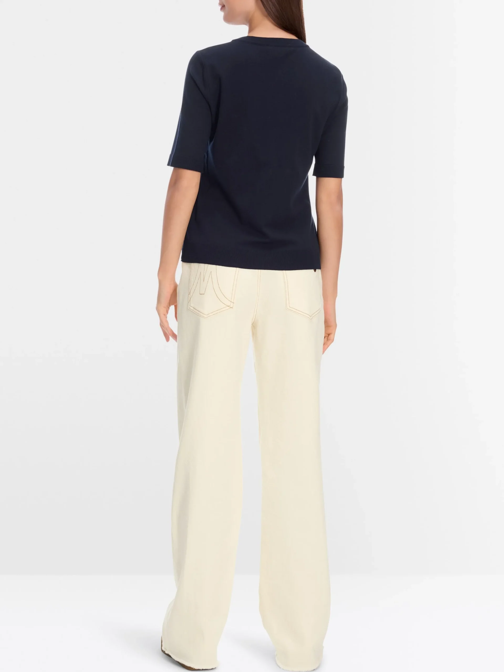 Marc Cain Strick-PULLOVER "RETHINK TOGETHER" midnight blue