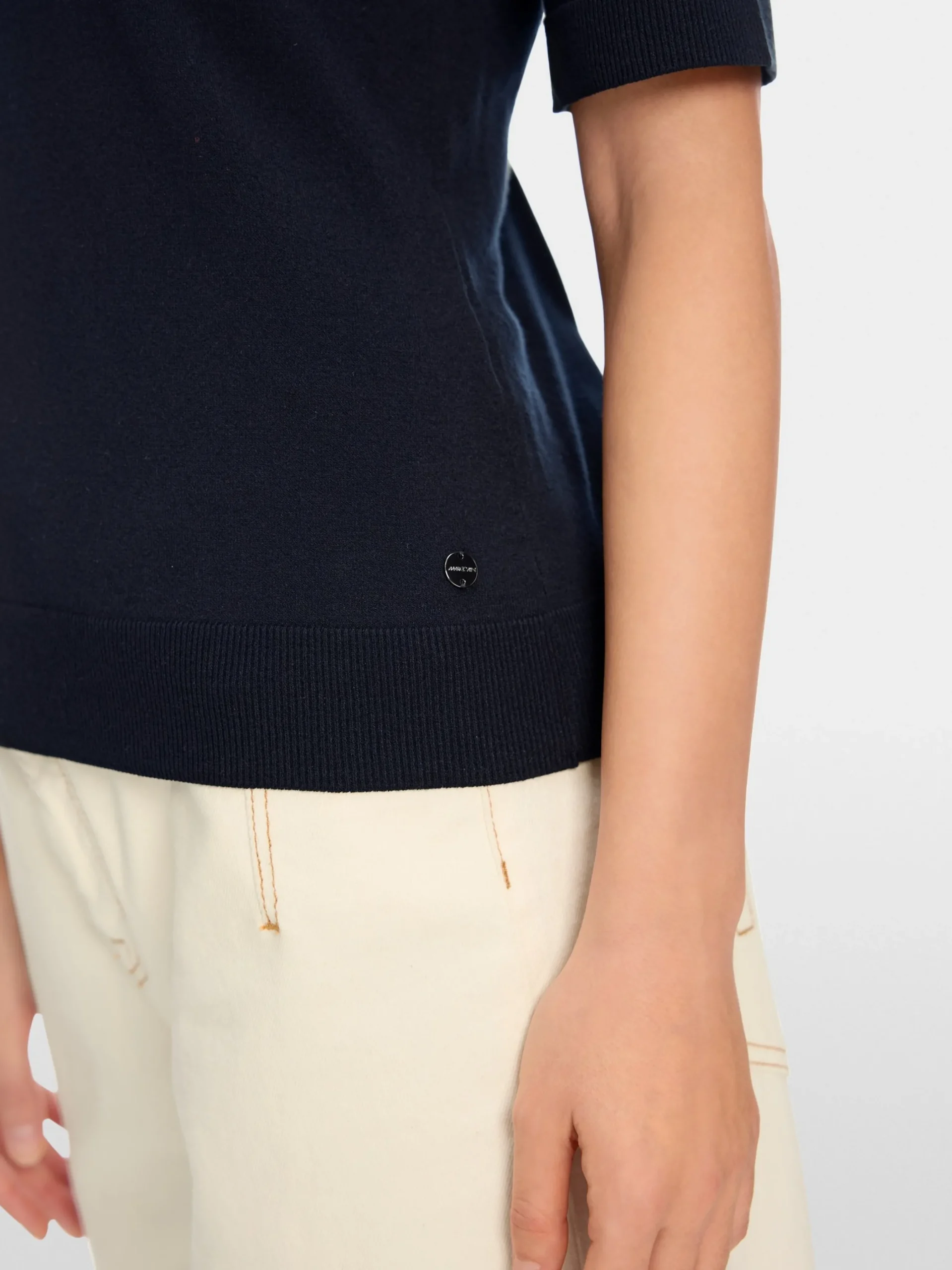 Marc Cain Strick-PULLOVER "RETHINK TOGETHER" midnight blue