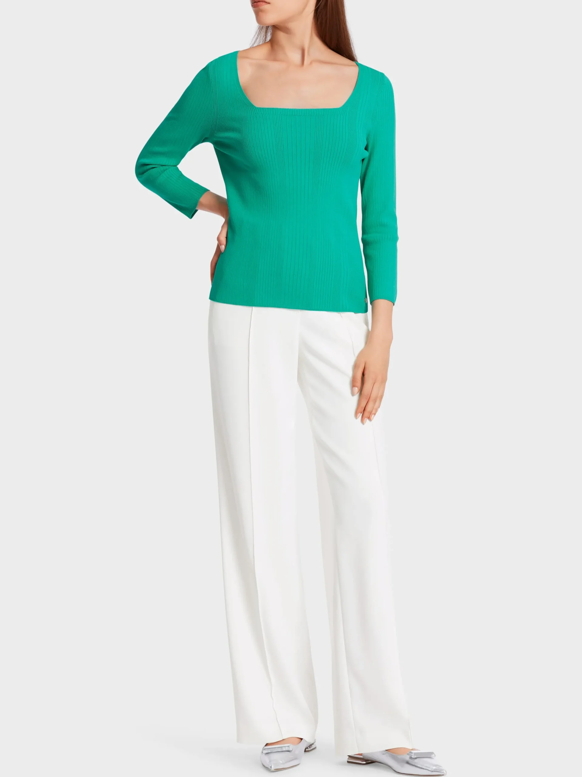 Marc Cain Pullover & Sweatshirts|Strick-PULLOVER "RETHINK TOGETHER" bright malachite