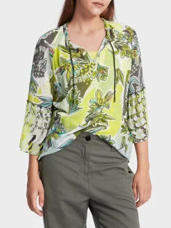 Marc Cain Blusen & Tuniken-RAGLANBLUSE AUS VISKOSECRÊPE soft sage