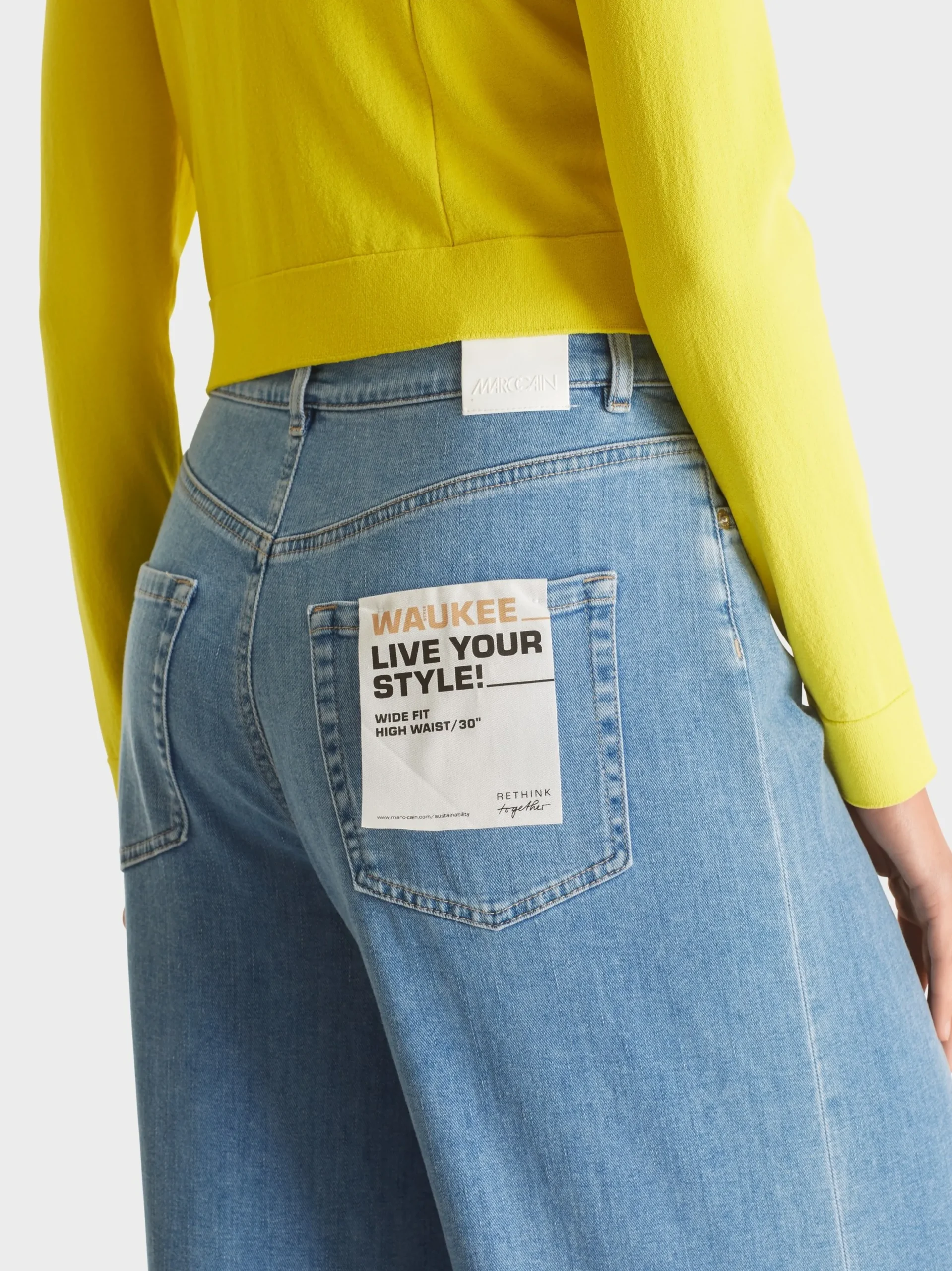 Marc Cain Jeans-"RETHINK TOGETHER" CULOTTE WAUKEE blue Denim