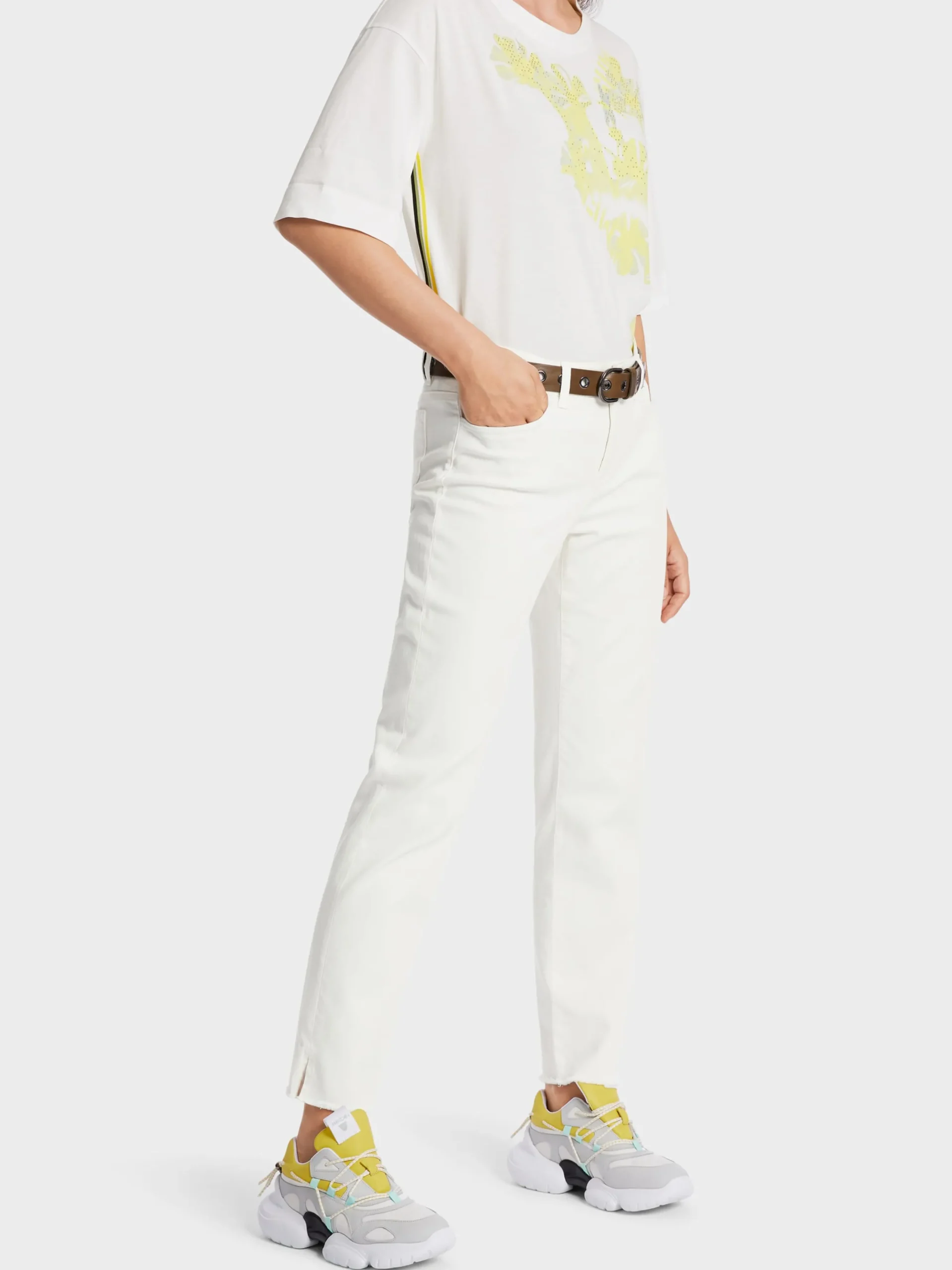 Marc Cain Jeans-"RETHINK TOGETHER" HOSE SIKAR off-white
